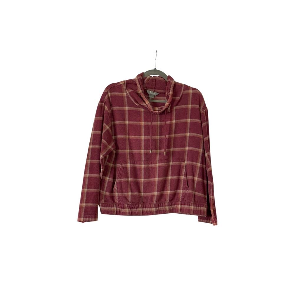 Natural Reflections Cowl Neck Flannel Sweater Small